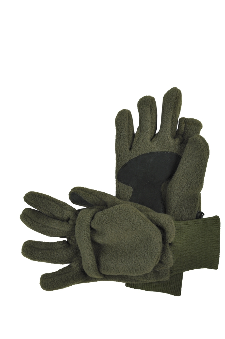 Handschuhe Fleece/o.Zeigefinge Gr. XL Finger/Faust oliv