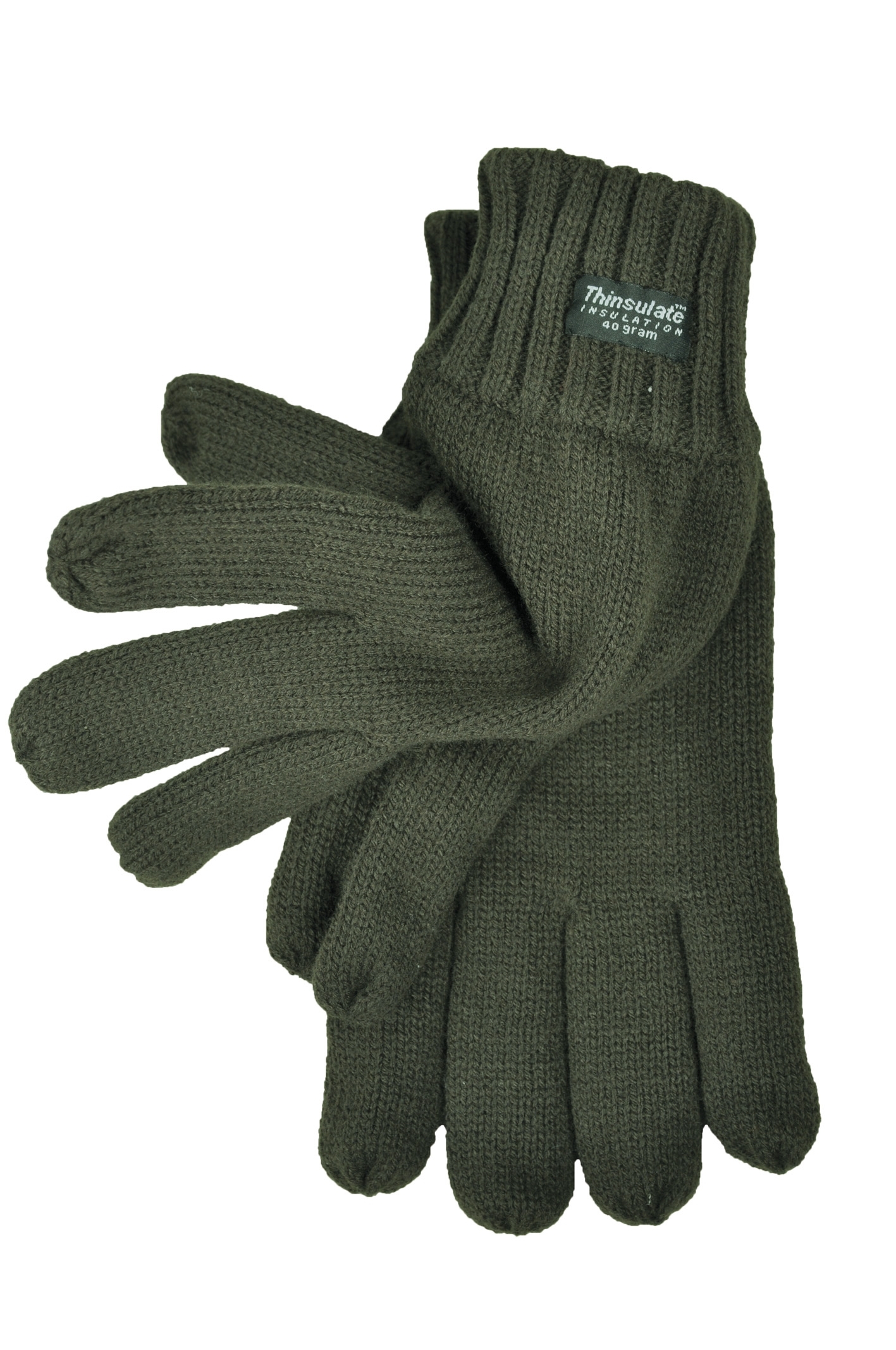 Handschuh Strick oliv Skogen Gr. XL mit Thinsulate