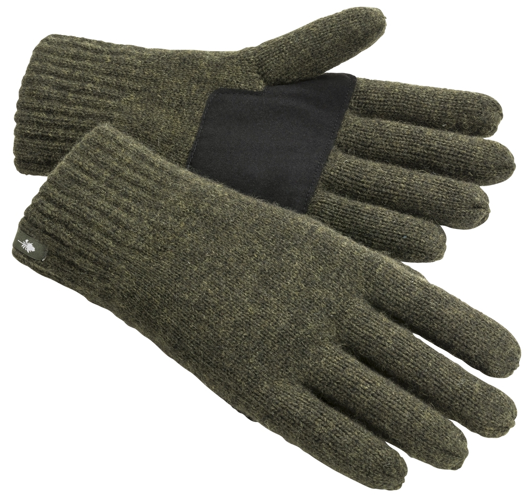 Pinewood wool gloves mossgreen meliert